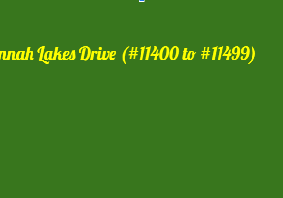 Savannah Lakes Drive street sign information.