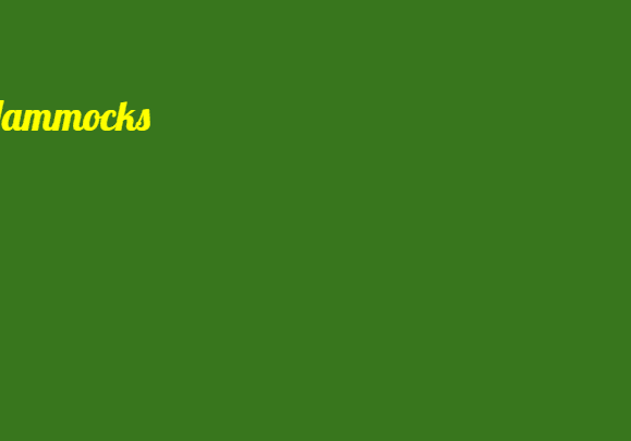 Text reading "The Hammocks" on green background.